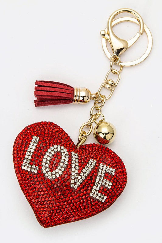 Crystal LOVE Heart Key Chain