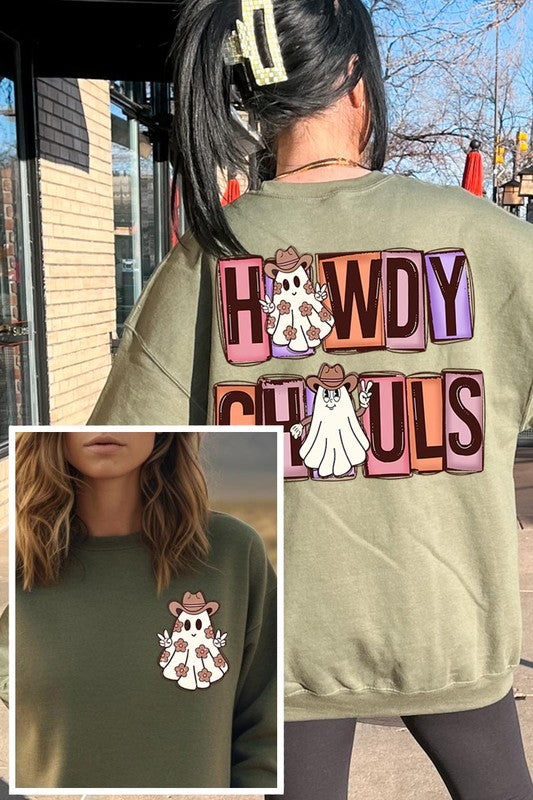 HOWDY GHOULS UNISEX FLEECE SWEATSHIRT
