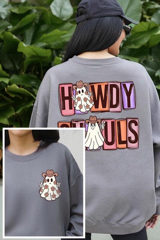 HOWDY GHOULS UNISEX FLEECE SWEATSHIRT