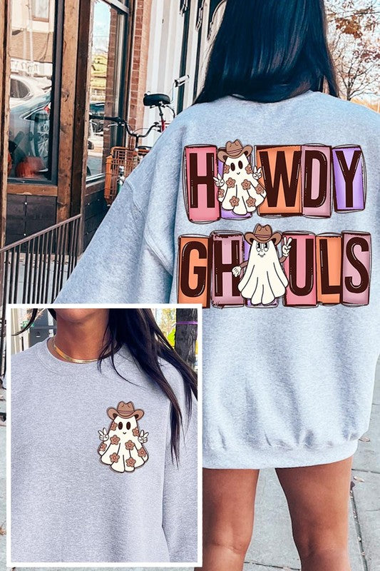 HOWDY GHOULS UNISEX FLEECE SWEATSHIRT