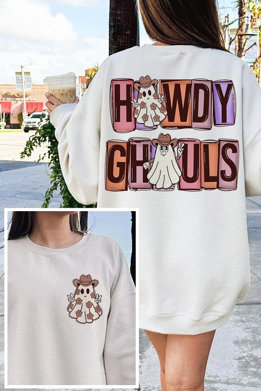 HOWDY GHOULS UNISEX FLEECE SWEATSHIRT