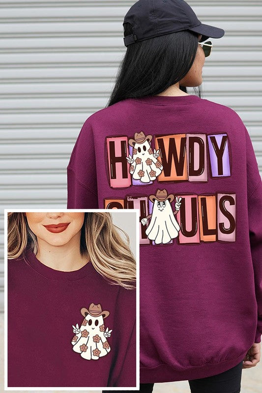 HOWDY GHOULS UNISEX FLEECE SWEATSHIRT