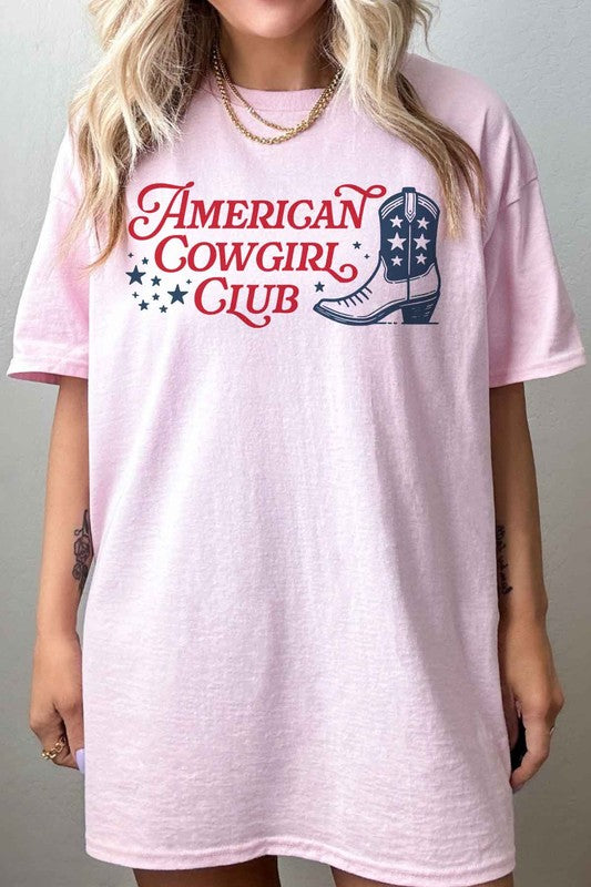 AMERICAN COWGIRL CLUB OVERSIZED TEE