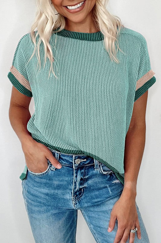 Womens Casual Crew Neck Fit Lightweight Top