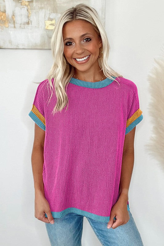 Womens Casual Crew Neck Fit Lightweight Top