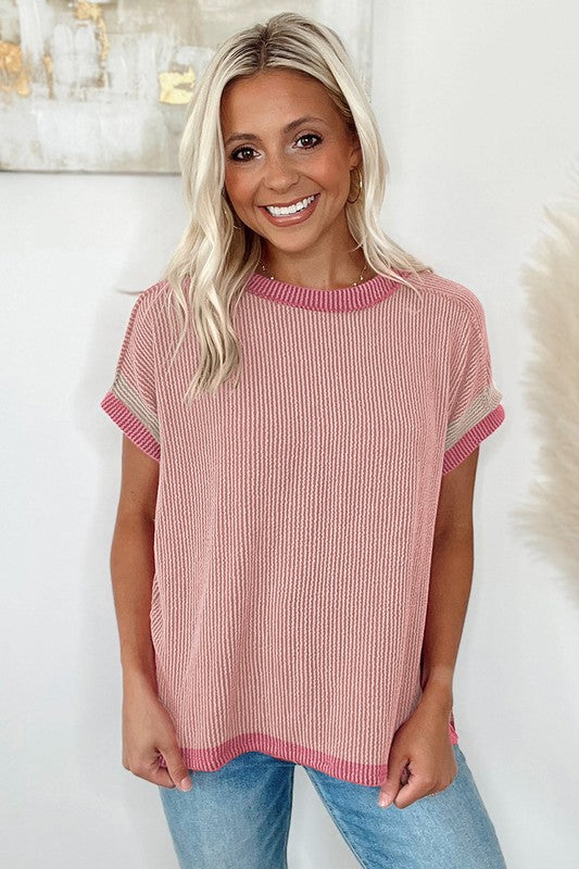 Womens Casual Crew Neck Fit Lightweight Top