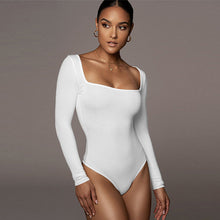 Load image into Gallery viewer, Sexy Slim Fit Slimming Square Collar Bottoming Long Sleeve Jumpsuit