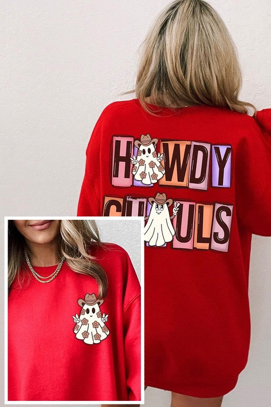 HOWDY GHOULS UNISEX FLEECE SWEATSHIRT