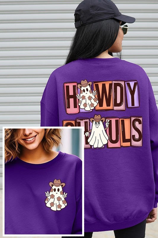 HOWDY GHOULS UNISEX FLEECE SWEATSHIRT