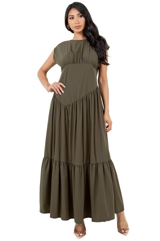 OLIVE LONG MAXI DRESSES