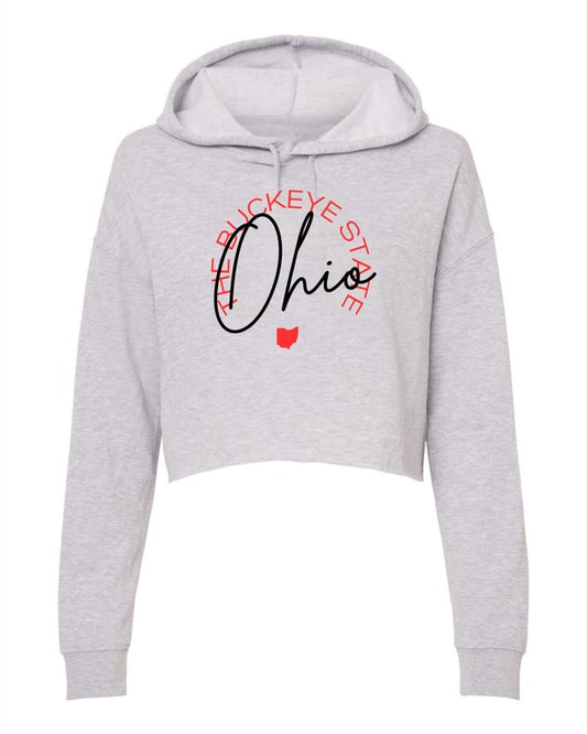 The Buckeye State Ohio Cropped Hoodie