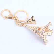 Load image into Gallery viewer, Fashion Crystal Eiffel Tower Pendant Keychain