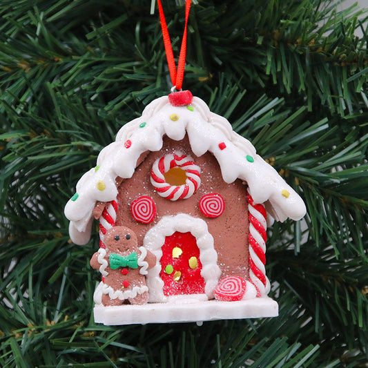 LED Luminous Soft Clay Christmas House Decoration Pendant