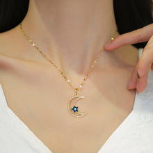 Load image into Gallery viewer, Star Moon Full Diamond Necklace