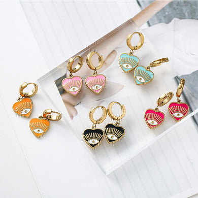 Fashion Personalized Dripping New Female With Hearts Eye Earrings