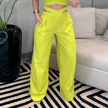 Load image into Gallery viewer, Female Fashion Hot Girl Backless Slim Fit Yellow Suit