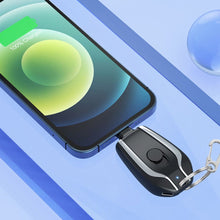 Load image into Gallery viewer, 1500mAh Mini Power Emergency Pod Keychain Charger With Type-C Ultra-Compact Mini Battery Pack Fast Charging Backup Power Bank