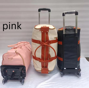 Large Capacity Trolley Travel Bag, Portable Folding Fitness Bag