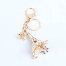 Load image into Gallery viewer, Fashion Crystal Eiffel Tower Pendant Keychain