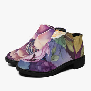 Floral Fashion Zipper Boots