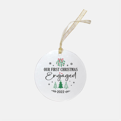 1st Christmas Engaged Ornament