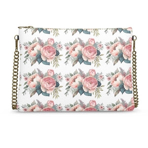 Pink Floral Leather Purse