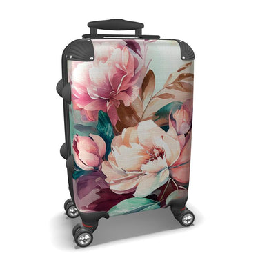 Stunning Ivory Floral Watercolor Suitcase
