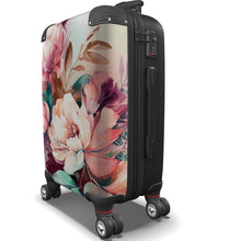 Load image into Gallery viewer, Stunning Ivory Floral Watercolor Suitcase
