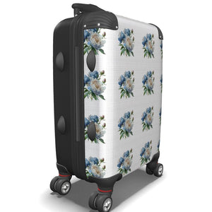 Blue & White Peony Suitcase