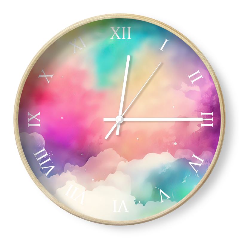 Rainbow Cloud Clock