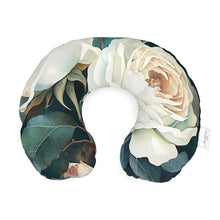 Load image into Gallery viewer, White Rose TraNeck Pillow