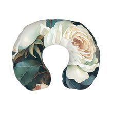 Load image into Gallery viewer, White Rose TraNeck Pillow