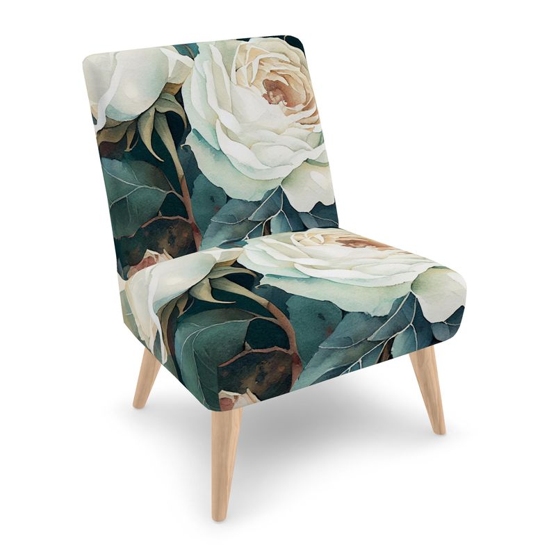 Julia White Rose Luxury Side Chair