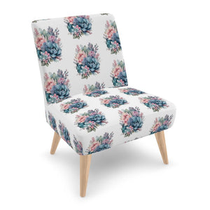 Stella Watercolor Succulent Luxury Side Chair