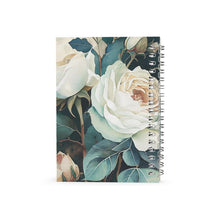 Load image into Gallery viewer, White Rose Spiral Note Book