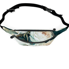 Load image into Gallery viewer, White Rose Luxury Leather Fanny Pack