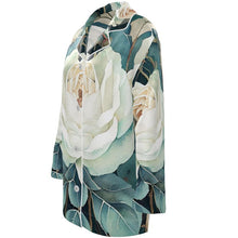 Load image into Gallery viewer, White Rose Women&#39;s Luxury Pajama Shirt
