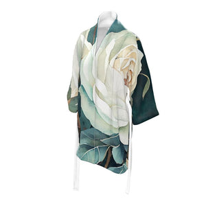 White Rose Luxury Kimono
