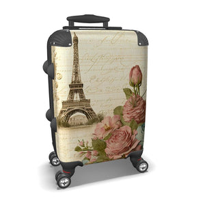 Eiffel Tower & Rose Luxury Suitcase
