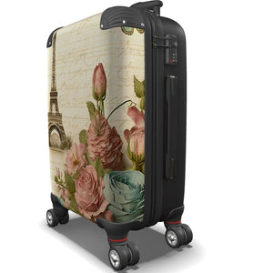 Eiffel Tower & Rose Luxury Suitcase