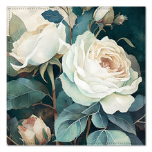 Load image into Gallery viewer, White Rose Luxury Pocket Square