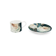 Load image into Gallery viewer, White Rose Luxury Cup &amp; Saucer Set