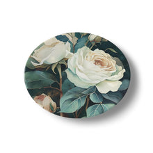 Load image into Gallery viewer, White Rose Luxury China Plates