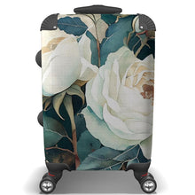 Load image into Gallery viewer, White Rose Luxury Suitcase