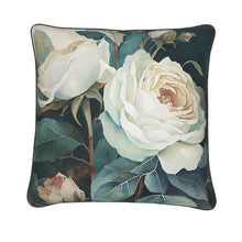 Load image into Gallery viewer, White Rose Luxury Cushions