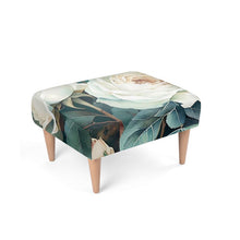 Load image into Gallery viewer, White Rose Luxury Footstool