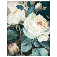 Load image into Gallery viewer, White Rose Luxury Duvet Covers