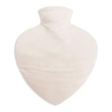 Load image into Gallery viewer, White Rose Luxury Heart Hot Water Bottle