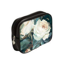 Load image into Gallery viewer, White Rose Luxury Make Up Bags