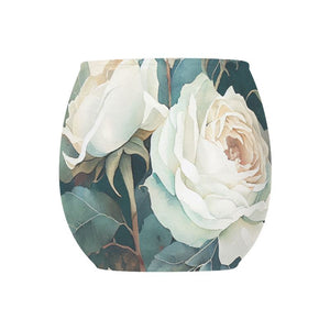 White Rose Luxury Glass Tealight Holder